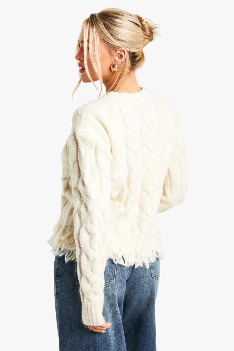 Кардиган преміум-класу з в'язаною бахромою