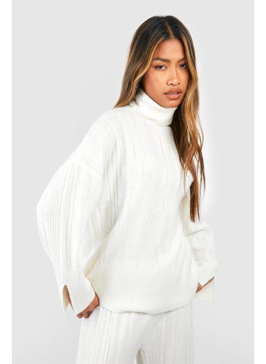 М'який в'язаний джемпер у змішану рубинку М'який в'язаний джемпер у змішану рубинку