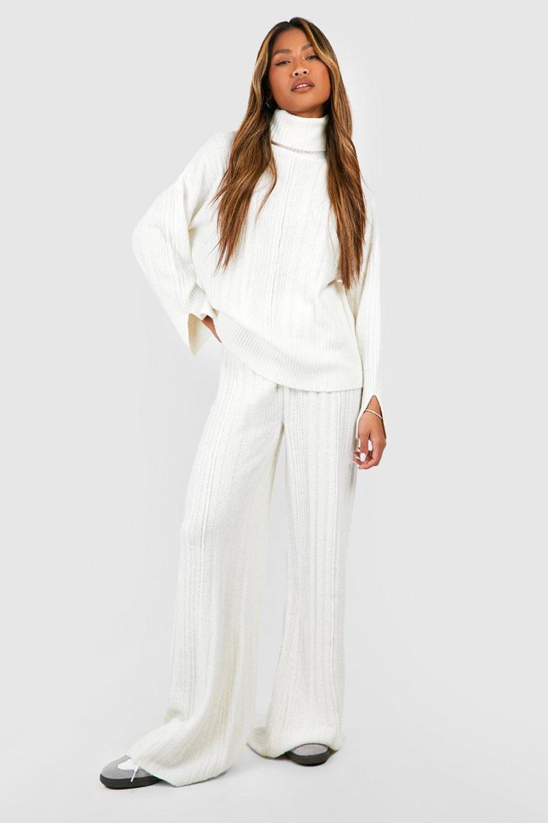 М'який в'язаний джемпер у змішану рубинку