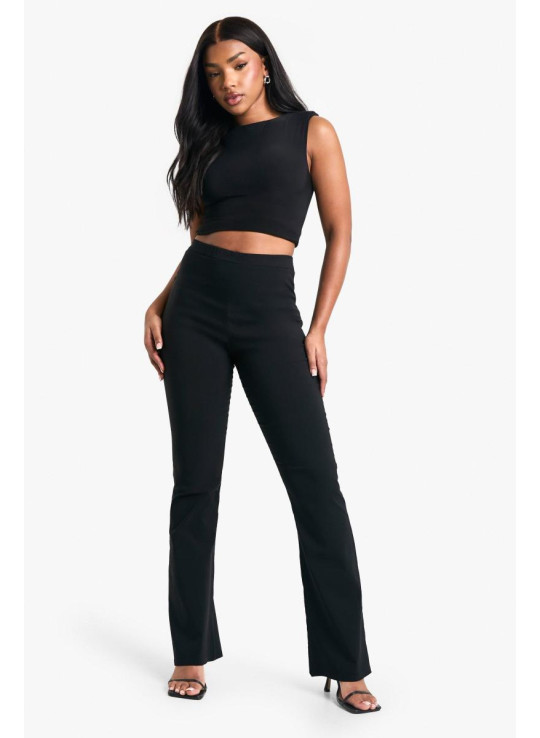 Розтягнути високі талії спалаховані штани