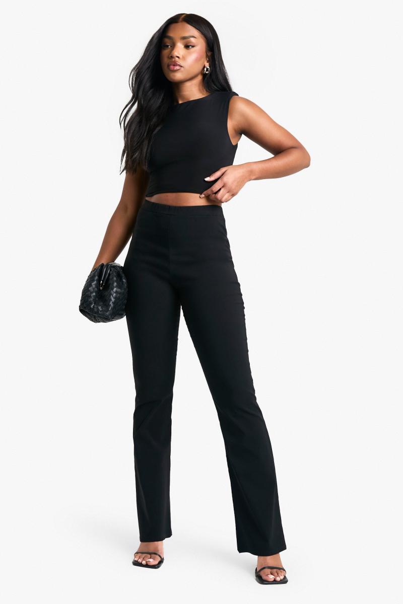 Розтягнути високі талії спалаховані штани