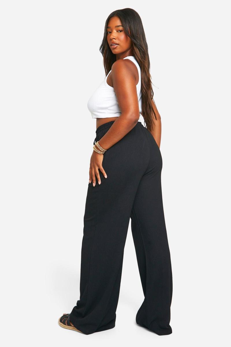 Плюс текстуровані широкі брюки