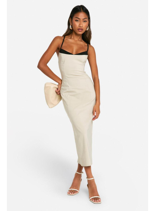 Бенгальське плаття Midaxi з контрастною вставкою Бенгальське плаття Midaxi з контрастною вставкою