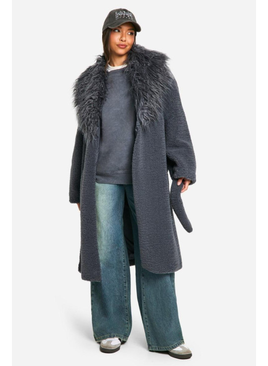 Пальто максі зі штучного хутра Пальто максі зі штучного хутра