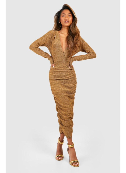 Сукня Midaxi з блискучими рукавами Сукня Midaxi з блискучими рукавами