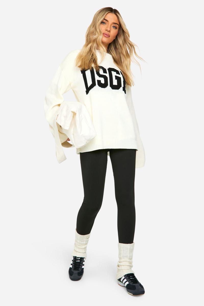 Трикотажний джемпер з круглим вирізом DSGN