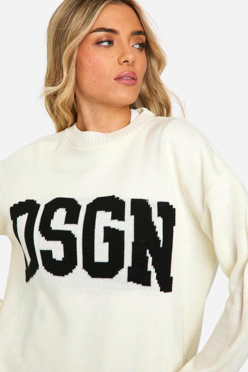 Трикотажний джемпер з круглим вирізом DSGN