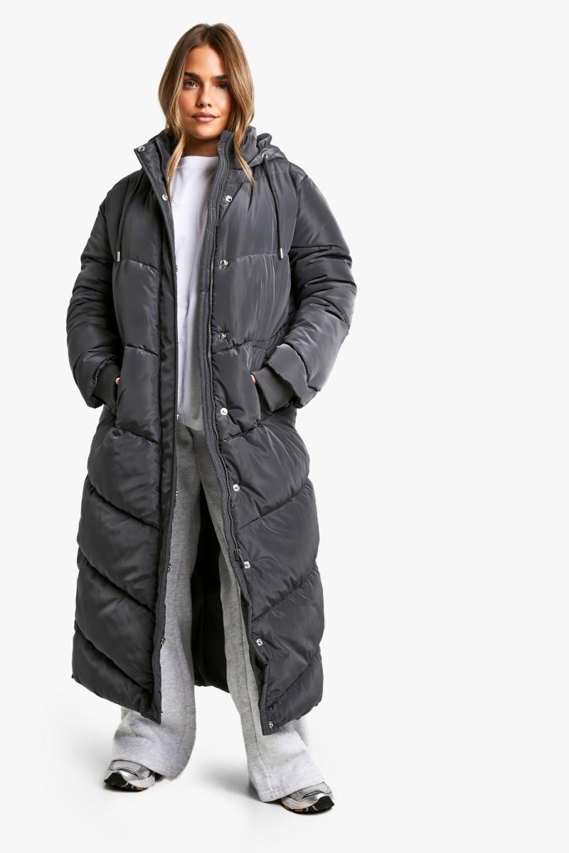 Puffer Petite з капюшоном максимальної довжини