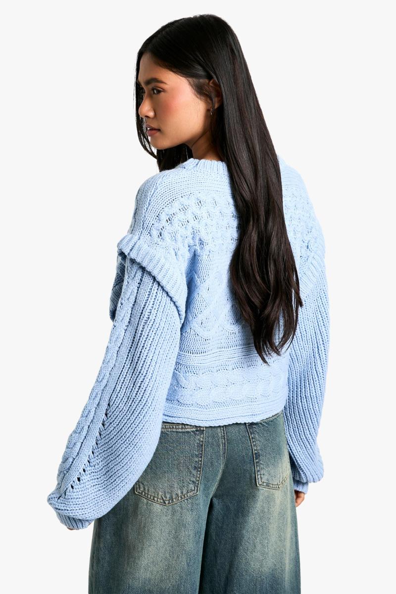 Преміум -кабель в’язав негабаритний джемпер