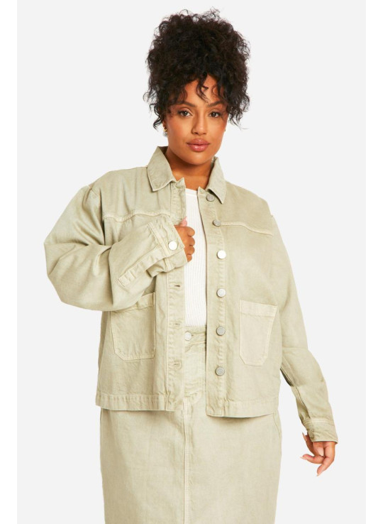 Плюс зелена джинсова куртка Плюс зелена джинсова куртка