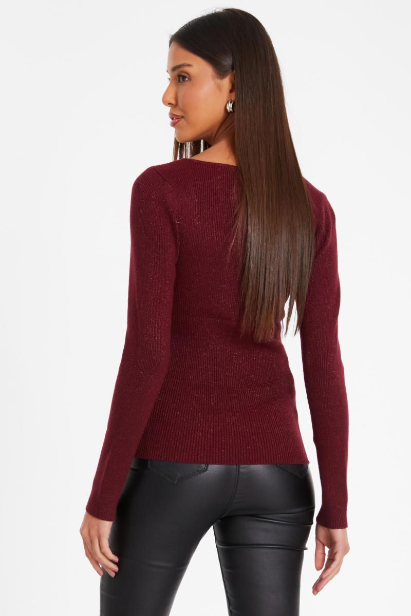 Червоний металевий джемпер для блиску