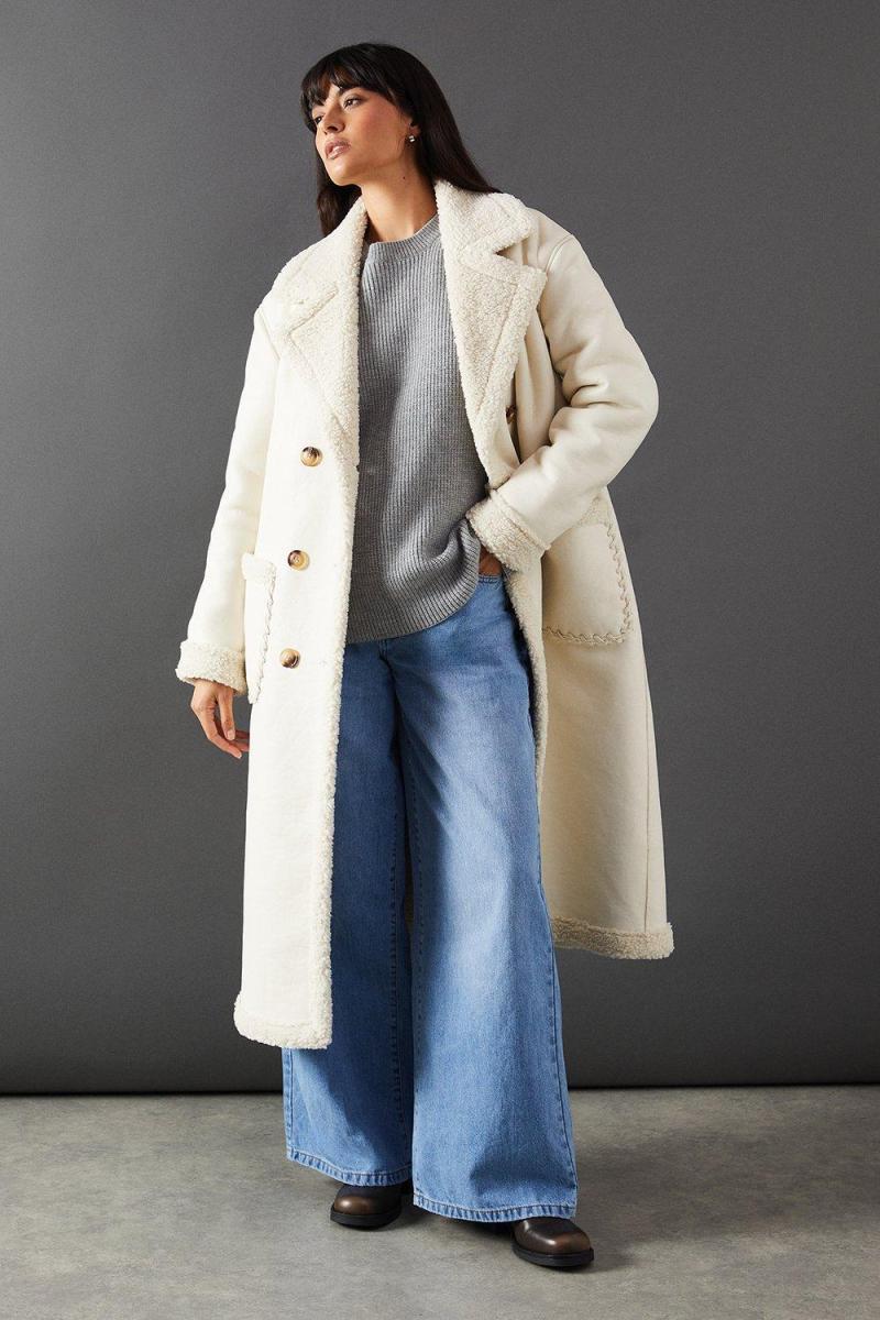 Шкіряне пальто з штучним шкіряним покриттям