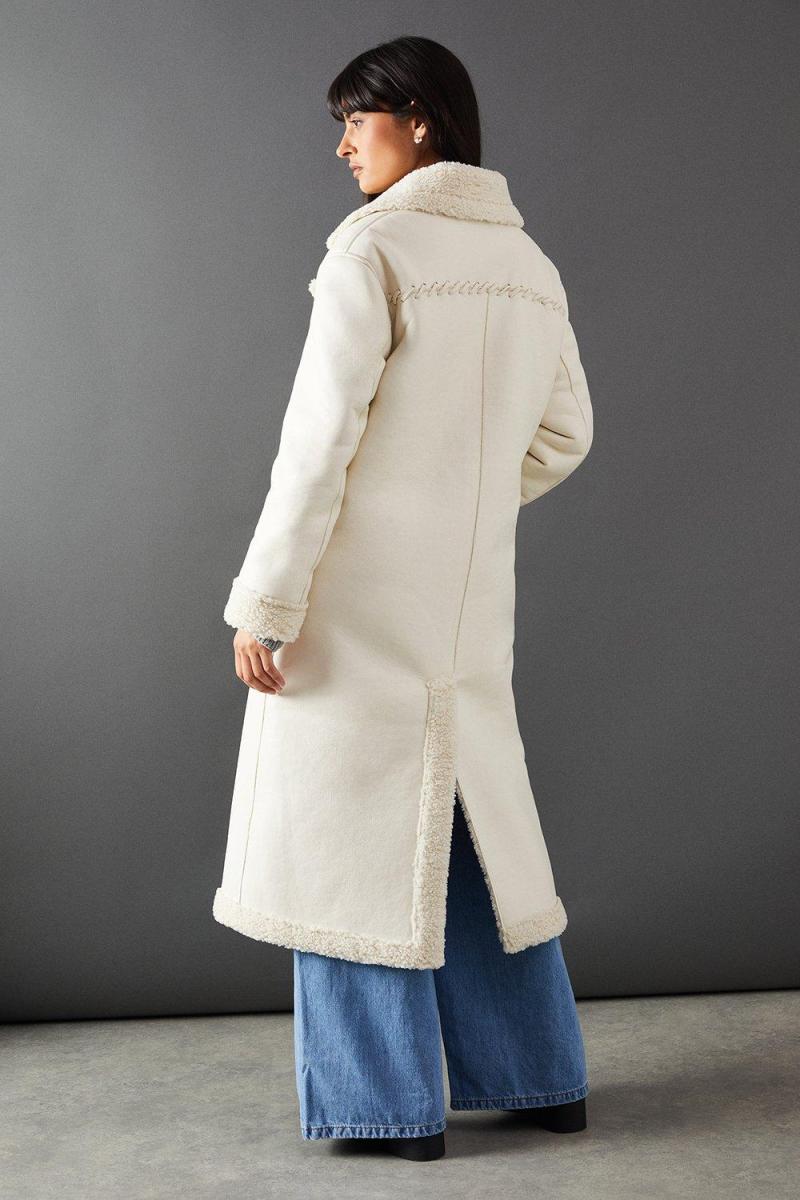 Шкіряне пальто з штучним шкіряним покриттям