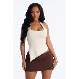 Светр-топ з еко-шкірою