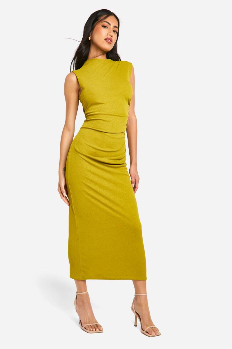 Sheer Ruched Maxi Scret