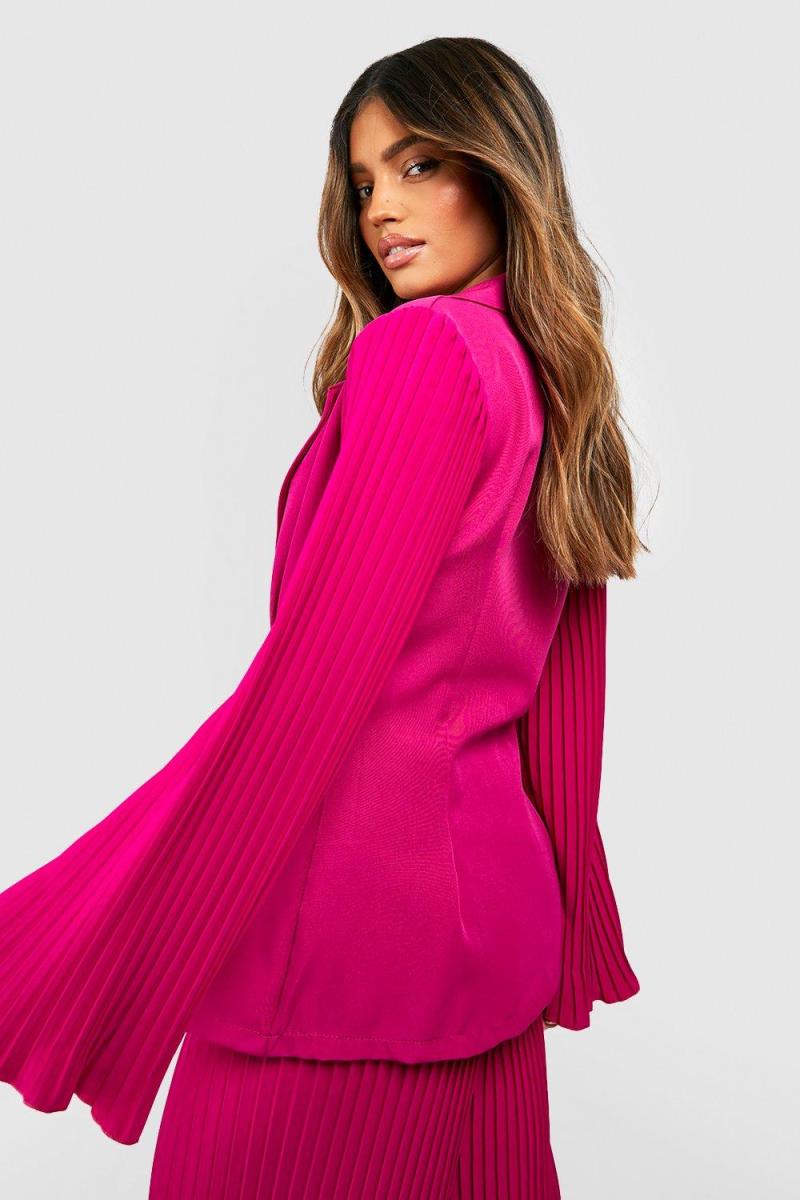 Блейзер із плісированим розкльошеним рукавом