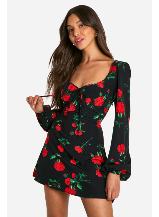 Міні-сукня Milkmaid з квітковим принтом Міні-сукня Milkmaid з квітковим принтом