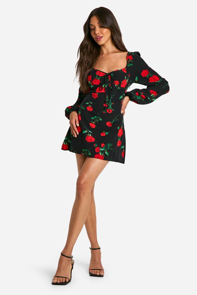 Міні-сукня Milkmaid з квітковим принтом