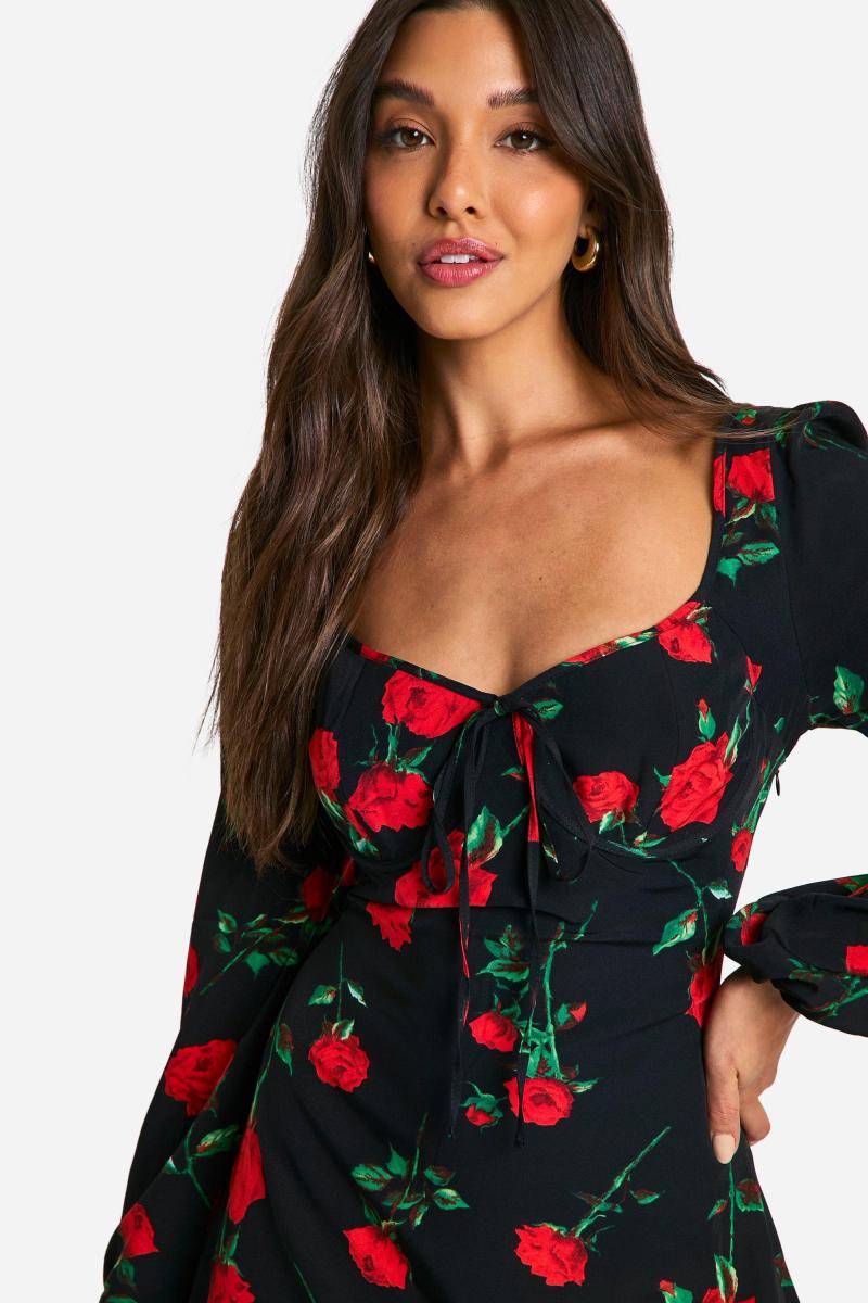 Міні-сукня Milkmaid з квітковим принтом