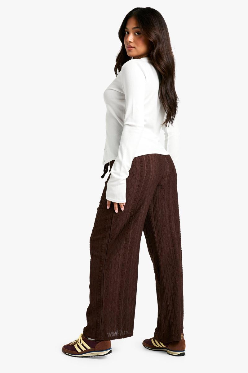 Трикотажні широкі штани Petite Cable
