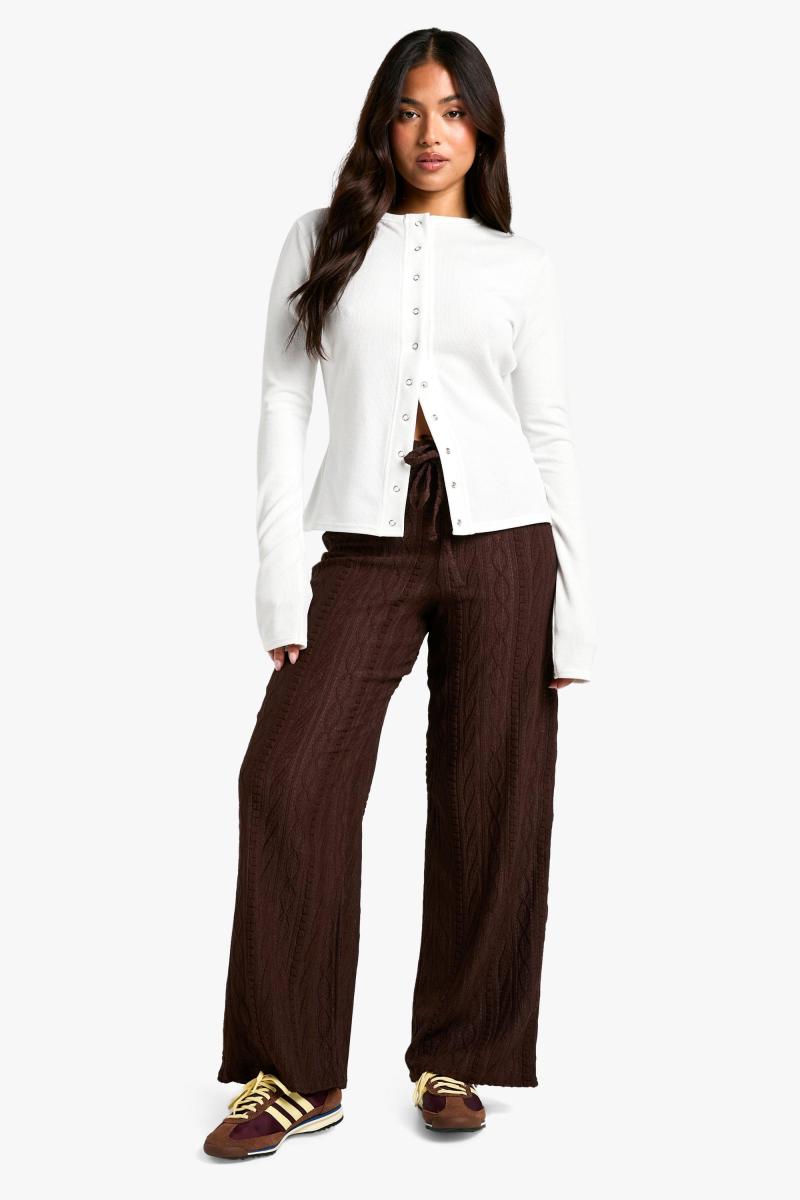 Трикотажні широкі штани Petite Cable