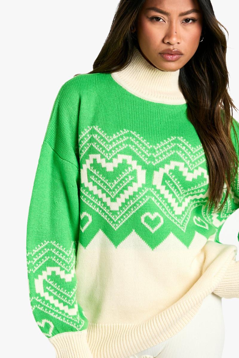 Різдвяний джемпер у формі серця та Фаріслі