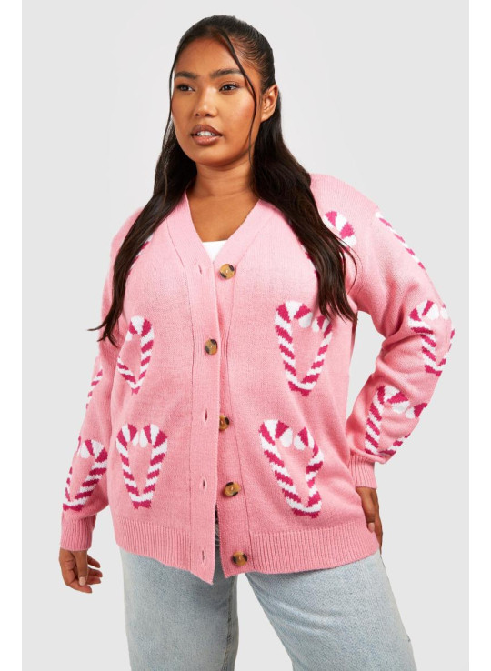 Плюс різдвяний кардиган Candy Cane Плюс різдвяний кардиган Candy Cane