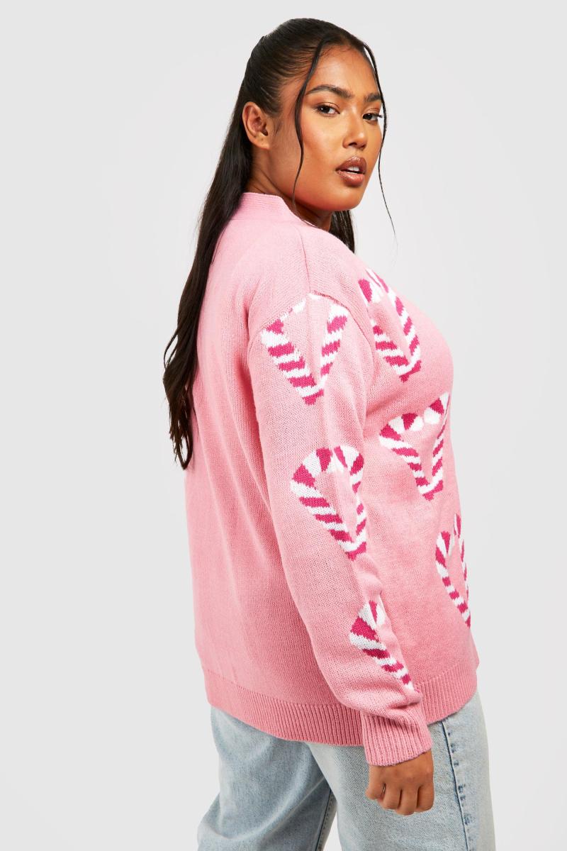 Плюс різдвяний кардиган Candy Cane