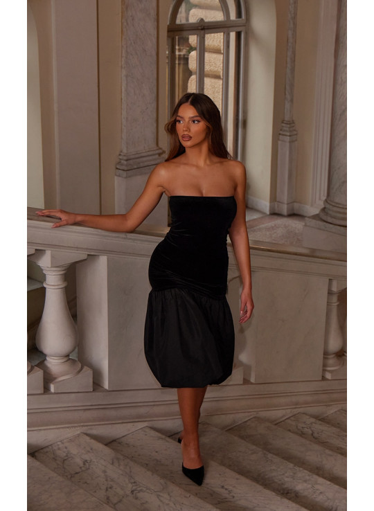 Чорна оксамитова сукня Midaxi