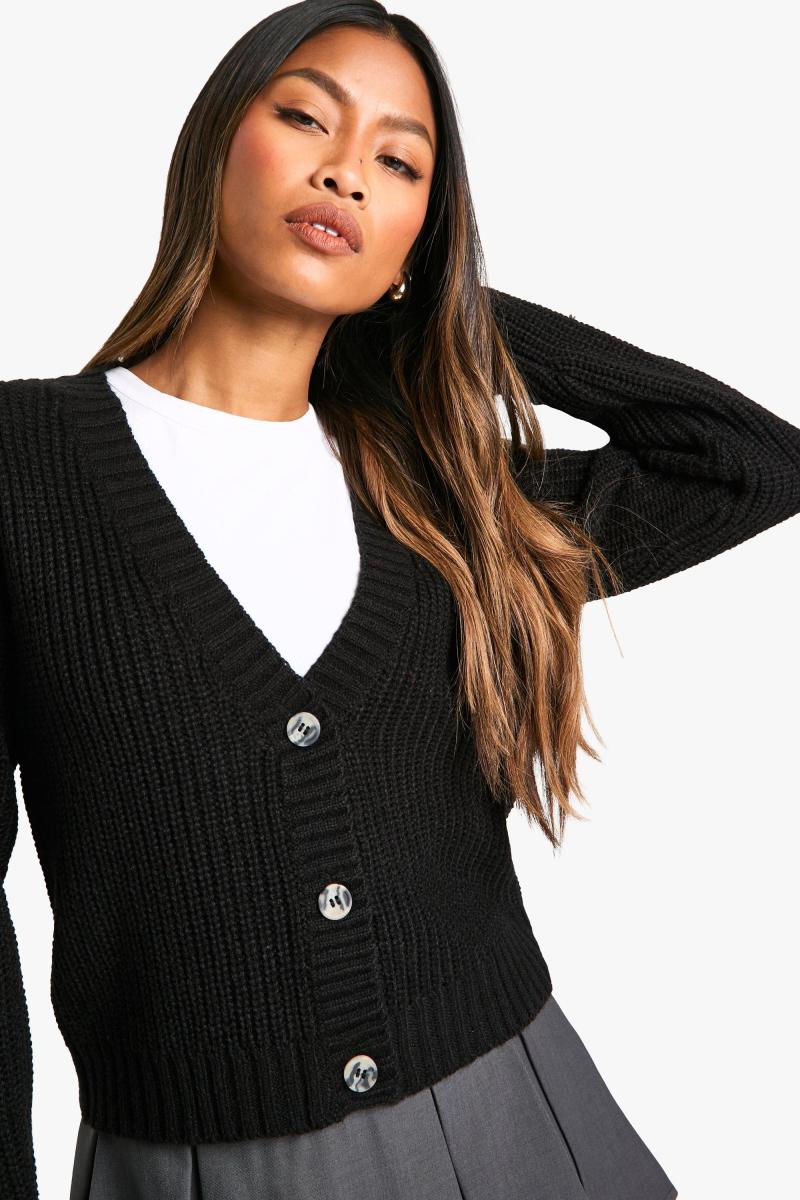 Базовий укорочений кардиган на ґудзиках