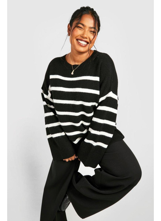 Плюс м’який трикотажний джемпер великого розміру Плюс м’який трикотажний джемпер великого розміру