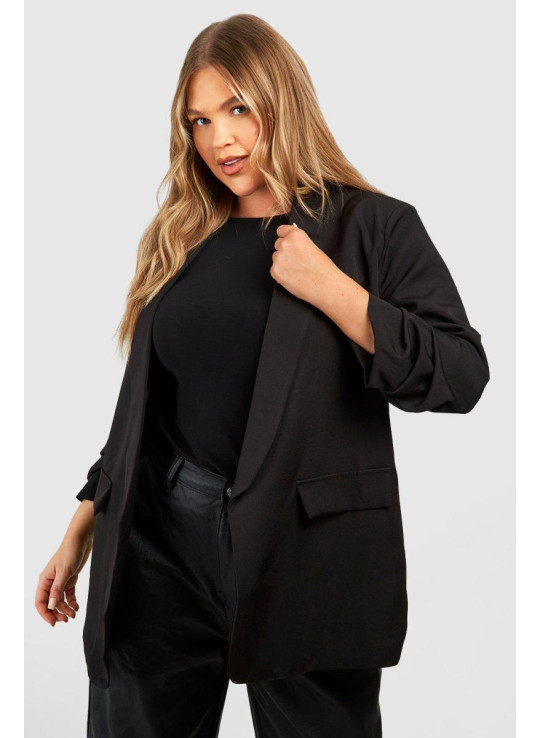 Плюс піджак із складеними рукавами та лацканами