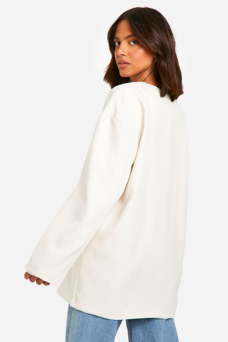 Без комірця негабаритний блейзер