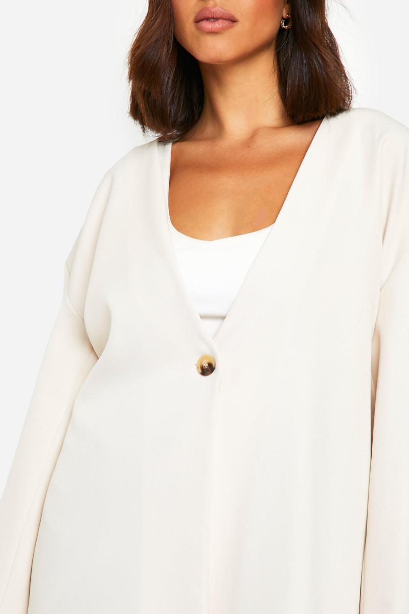 Без комірця негабаритний блейзер