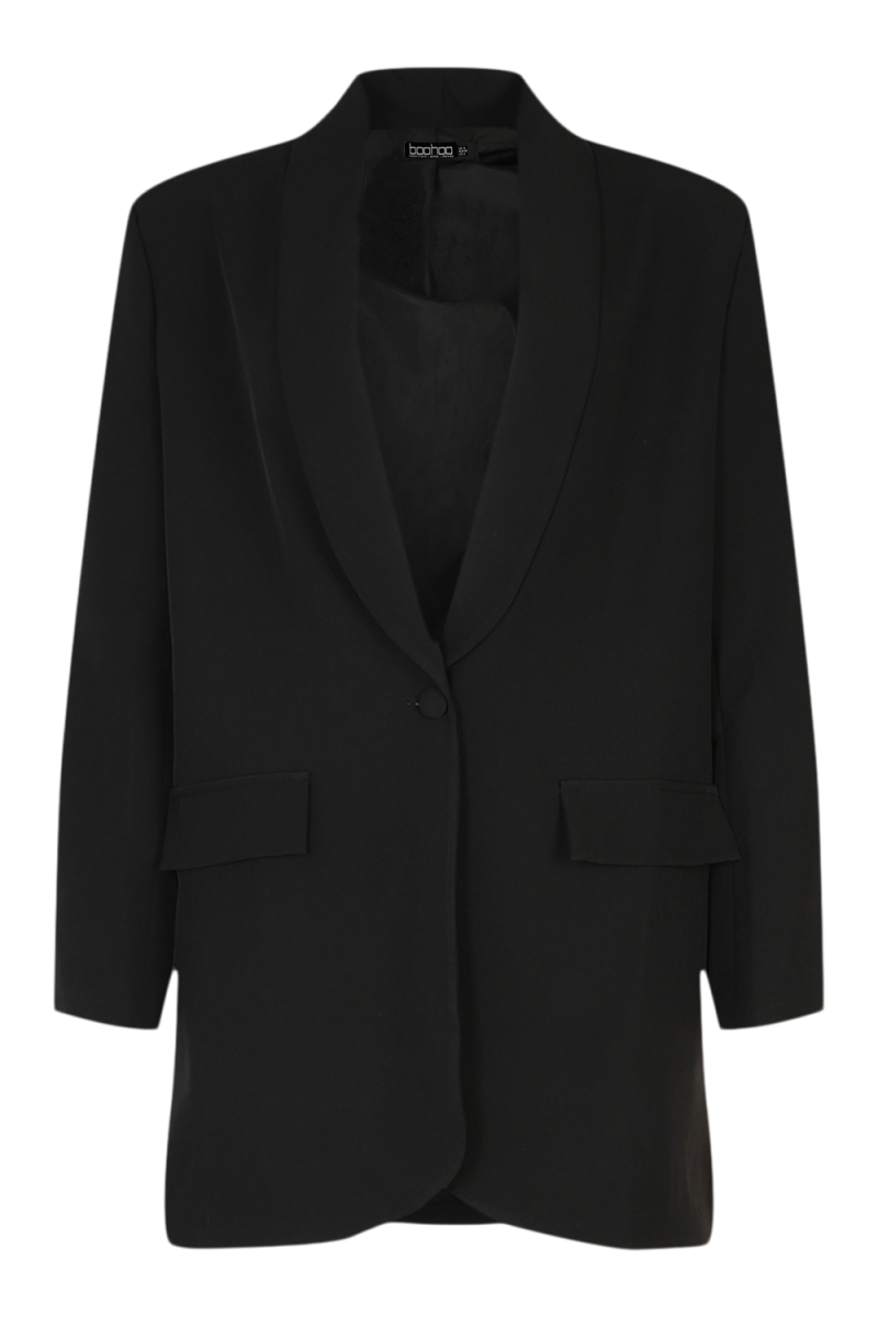 Чорний піджак великого розміру з глибокою підкладкою