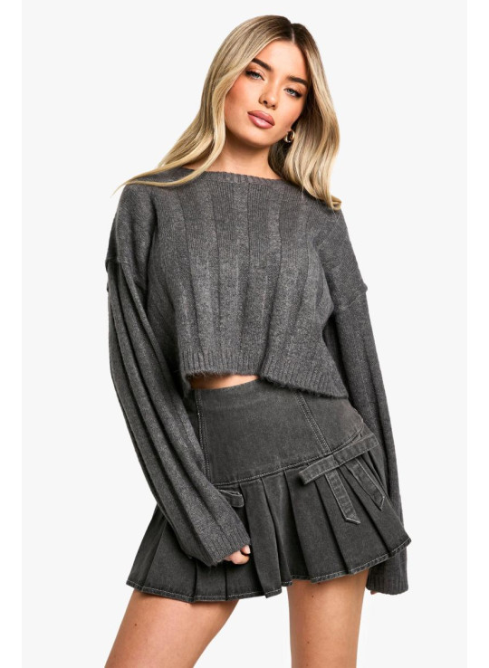 М'яка широка рубашка з відкритим швом М'яка широка рубашка з відкритим швом