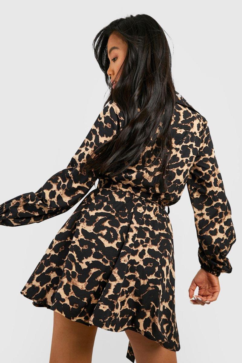 Маленька сукня-сорочка з леопардовим принтом