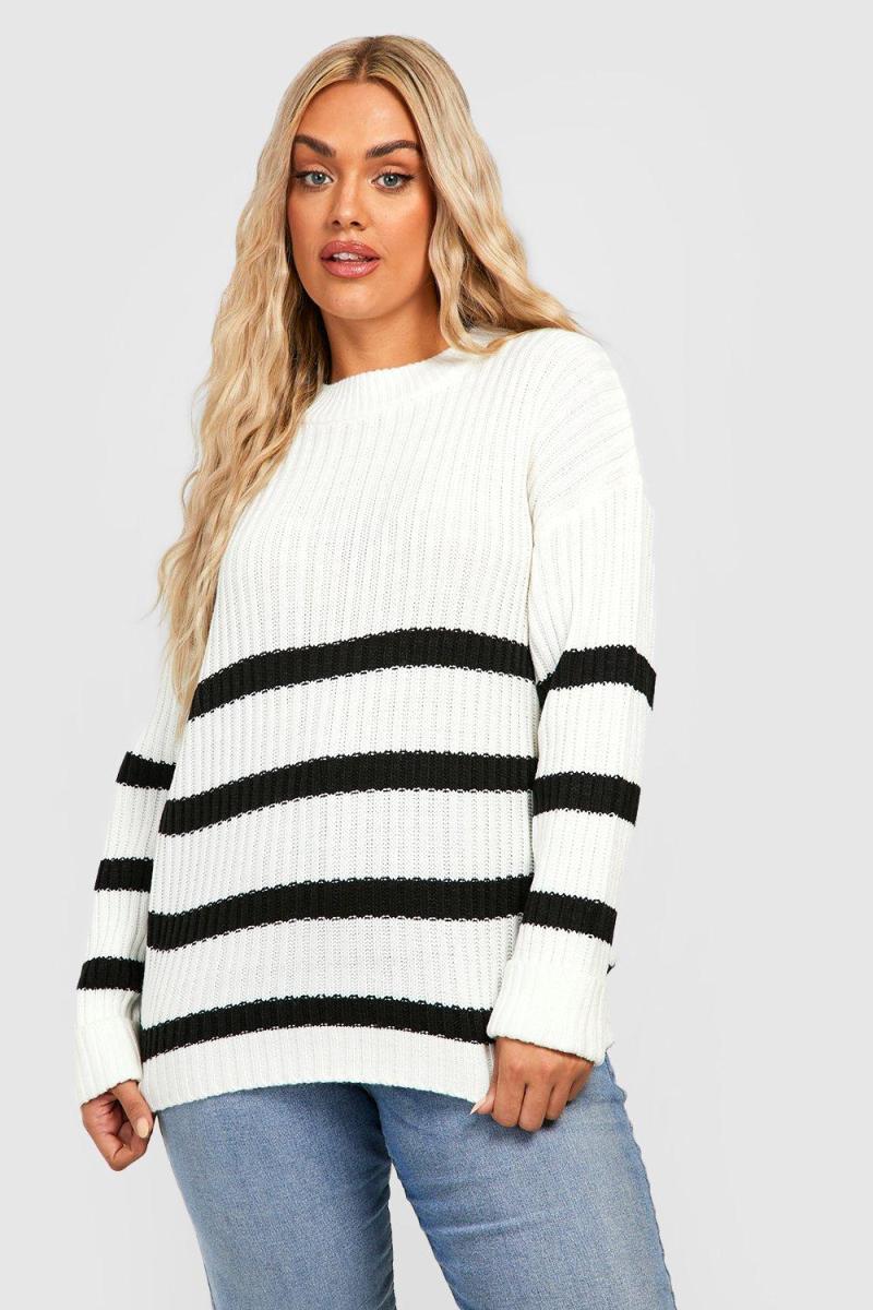 Трикотажний джемпер Plus Stripe Boxy