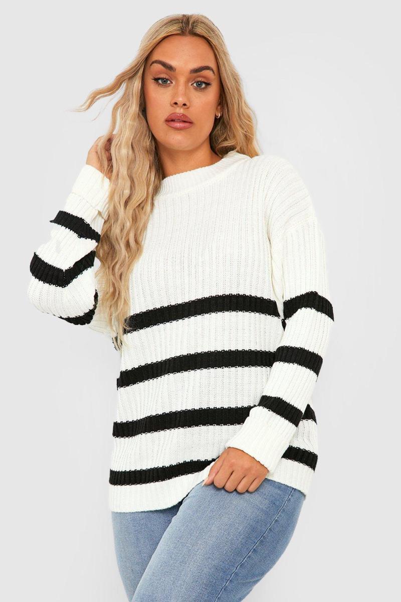 Трикотажний джемпер Plus Stripe Boxy