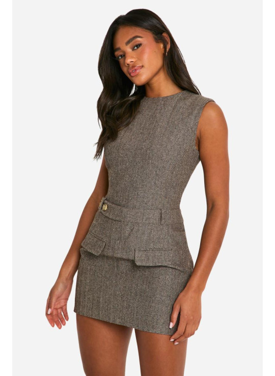 Міні-сукня з твідового поясу