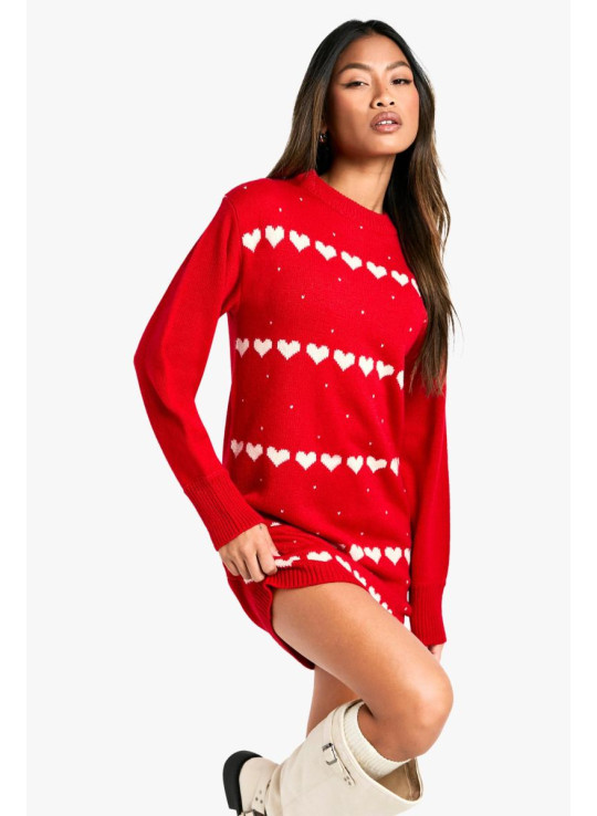 Сукня-джемпер із різдвяними сердечками Сукня-джемпер із різдвяними сердечками