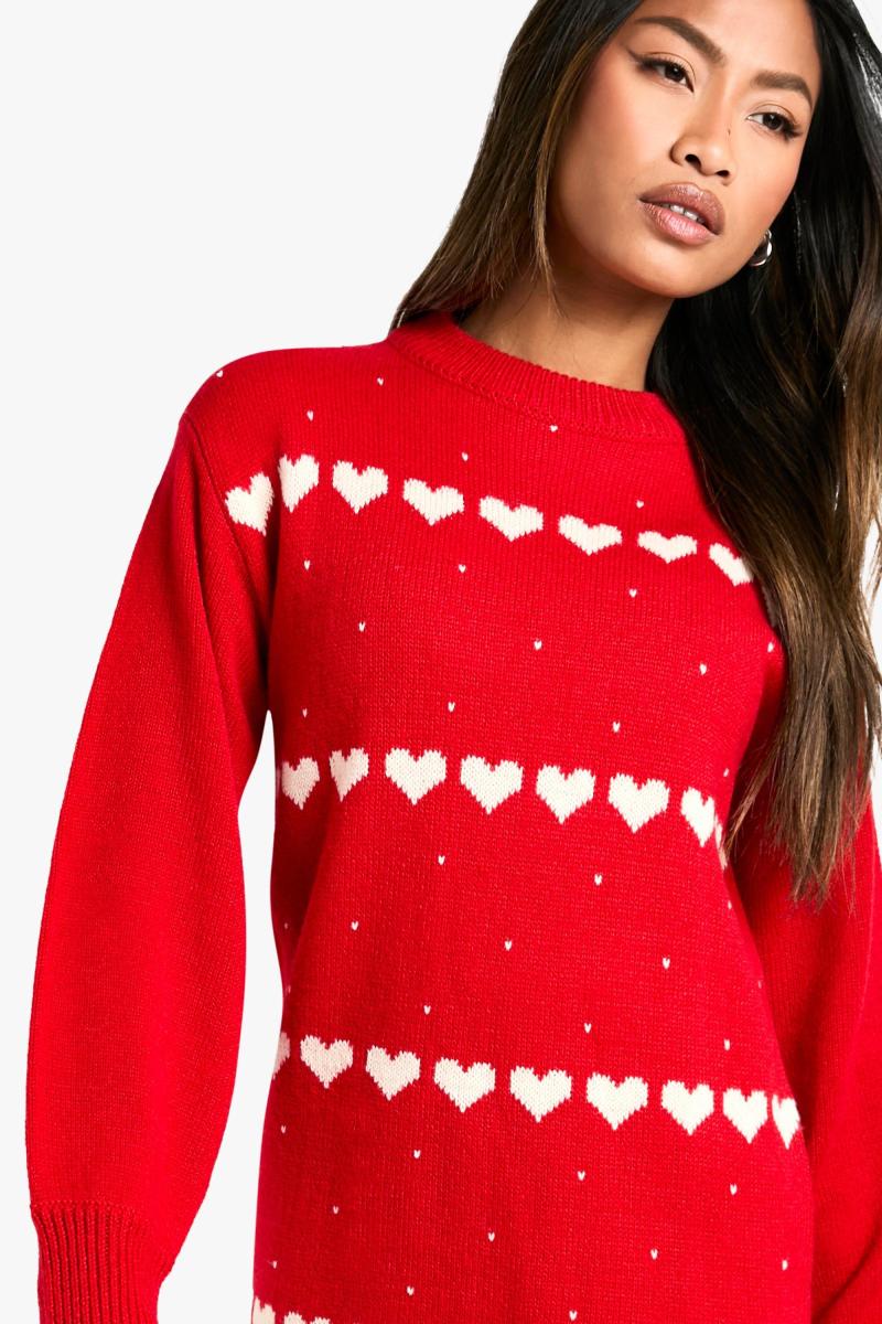 Сукня-джемпер із різдвяними сердечками