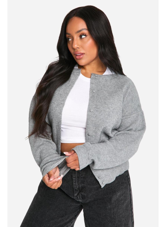 Плюс тонкий кардиган з круглим вирізом Плюс тонкий кардиган з круглим вирізом