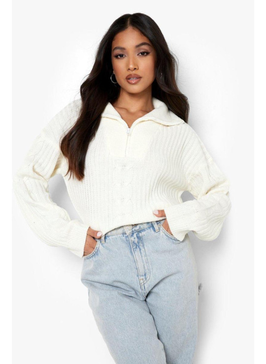 Маленький джемпер на півзастібці в рубчик Маленький джемпер на півзастібці в рубчик