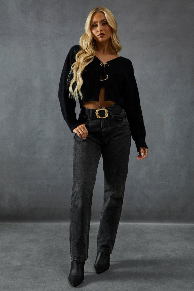 В’язаний золотий оздоблення деталі Batwing Cardigan