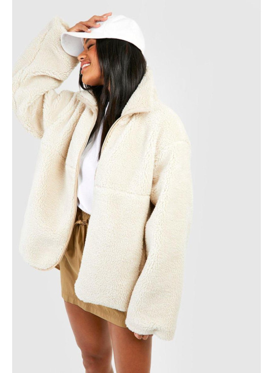 Куртка Тедді зі штучного хутра на блискавці Куртка Тедді зі штучного хутра на блискавці