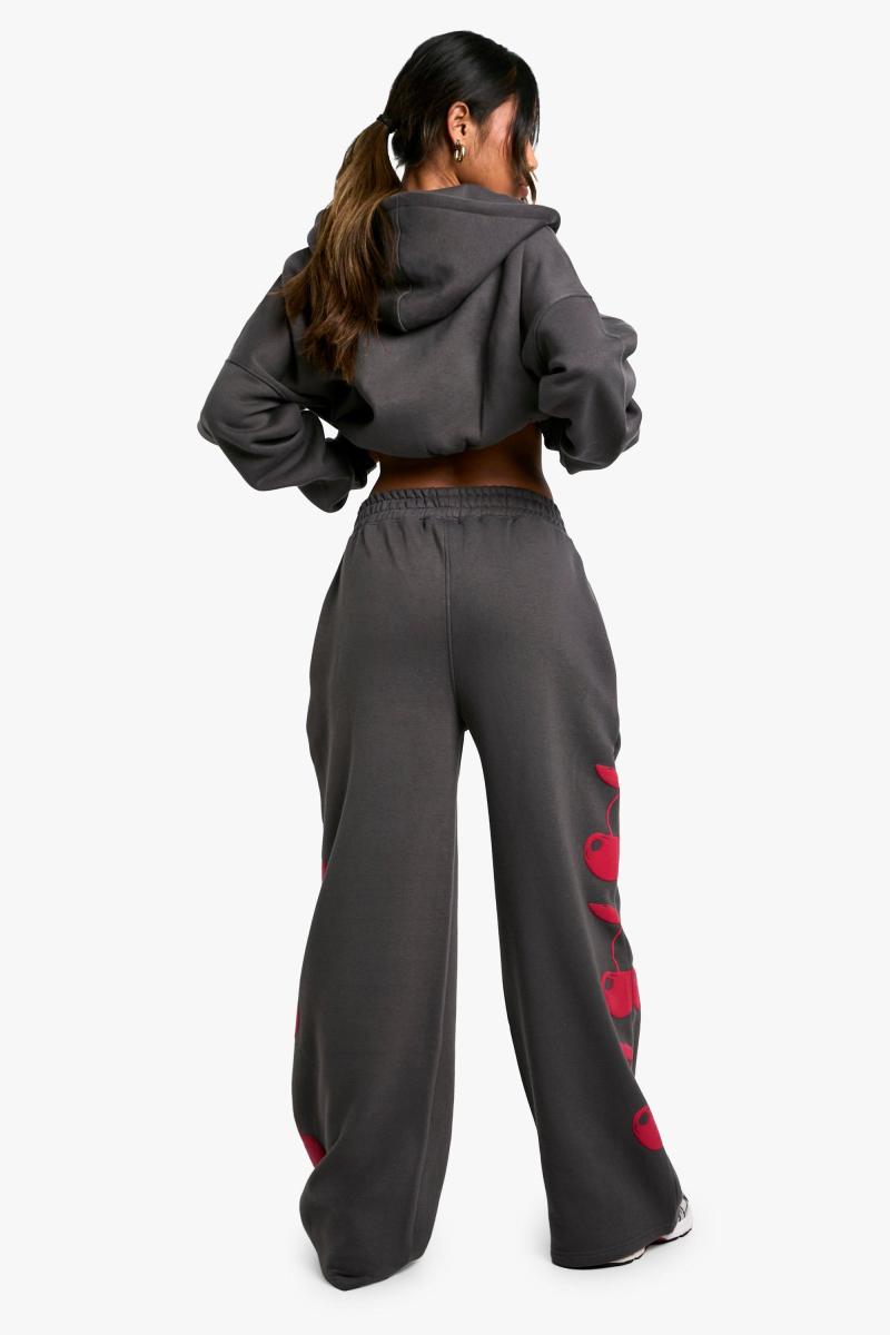 Вишневий слоган Straight Leg Jogger