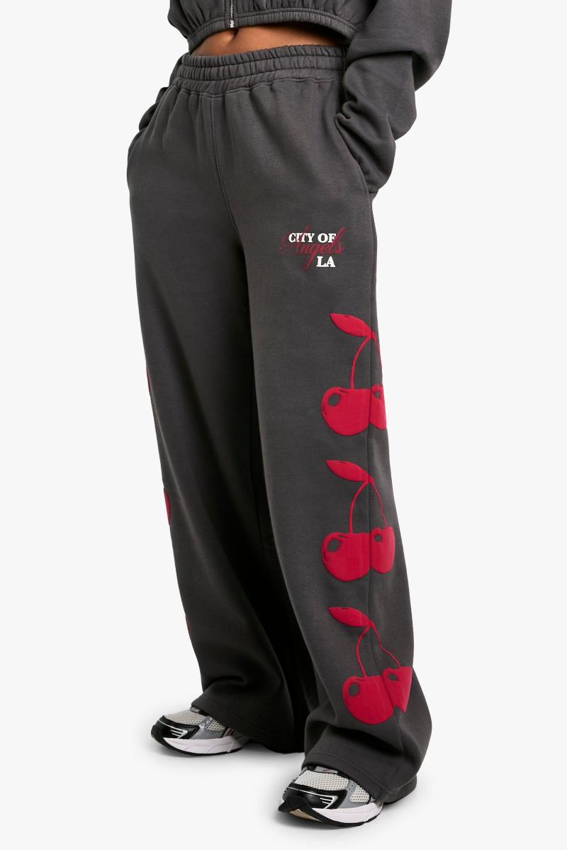 Вишневий слоган Straight Leg Jogger