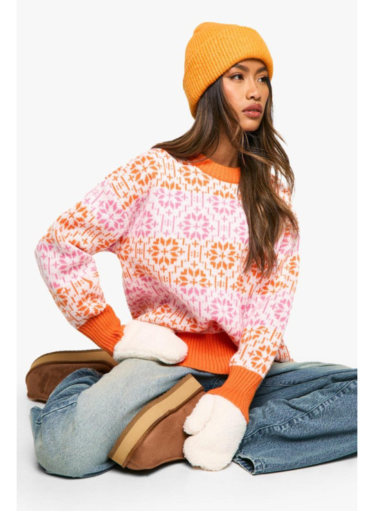 Трикотажний оверсайз-джемпер преміум-класу Fairisle Трикотажний оверсайз-джемпер преміум-класу Fairisle