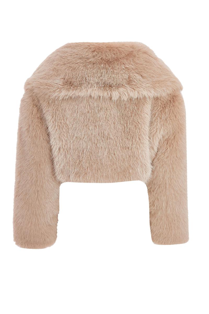 Кам'яний штучний хутряний куртка